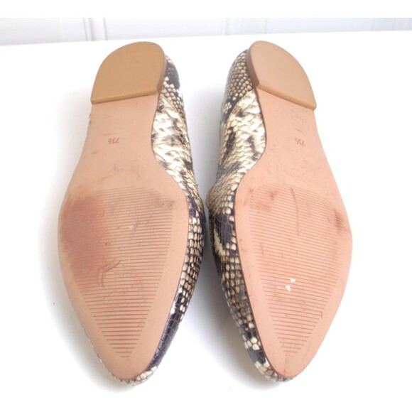 Madewell Frances Skimmer Slip On Loafer Snakeskin Leather US Size 7.5 - Picture 6 of 7
